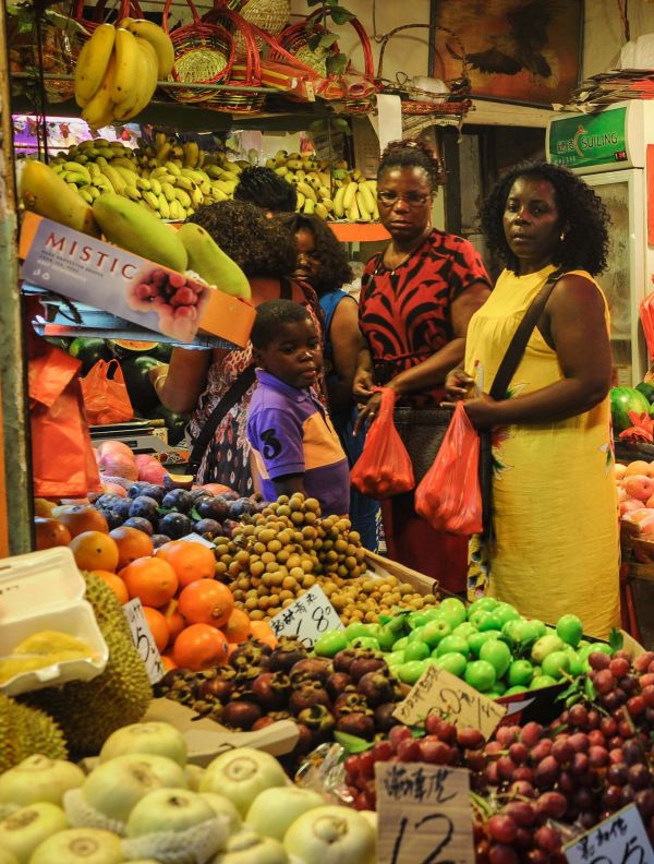Africans in a grocery on the Xiaobei Road, which is home to a great number of Africans living in Guangzhou
